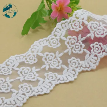 6.5 cm pločio medvilniniai siuvinėjimo nėrinių siuvimo juostelės guipure apdaila vestuvių dekoravimas 