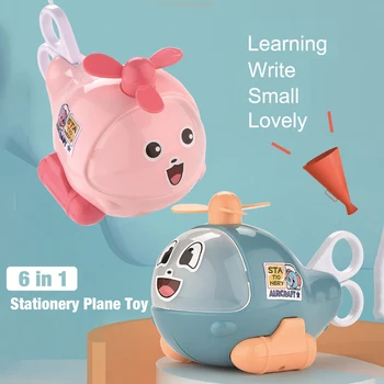 6 In 1 Kūrybiškumą Stacionarių Plokštumos Žaislas Raštinės Reikmenys Lauke Daugiafunkcį Išardymas Mažas Lėktuvas Žaislo Laikymui Raštinės Reikmenys Žaislas