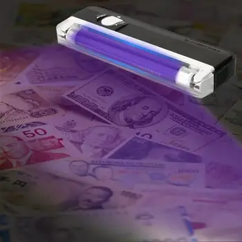 6 V 5W Nešiojamas Baterija Ultravioletinės Lempos 2in1 Mirksinti Žibinto Lempos UV Šviesos Vamzdis Lemputės, Rankinės, Pinigų Detektorius