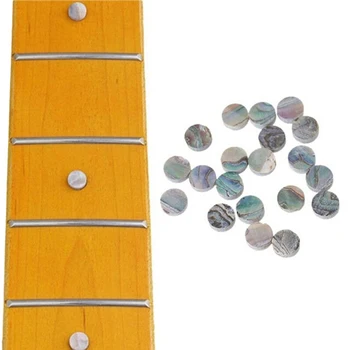 6mm Coloful Abalone Motina Pearl Shell Fingerboard Taškus Su Apdaila Medžiaga, Gitara, Bosinė Ukulėle Priedai 20pcs
