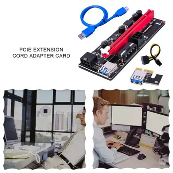 6pcs PCI-E Riser Valdybos 1X Iki 16X GPU Extender Riser Card PCI-E, USB 3.0 GPU Adapteris Su 6pin Sąsaja, Mėlyna Juoda Balta Raudona