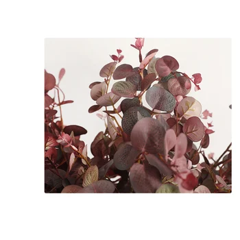 70cm Ilgio Filialas Eukalipto Dirbtinio Šilko Gėlių Stovas Rudenį Apdailos Padirbtų Augalų Lapų Vaza Buveinės Šalies Stalo Vestuvių