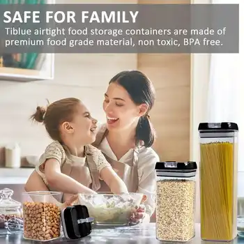 7Pcs Plastikinių Maisto Saugojimo Konteineris Jar Rinkinys su Dangteliu Virtuvės Urmu Sandarios Skardinės Šaldytuvas Multigrain Bakas Bakas (Grūdų