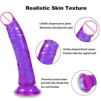 8 Spalvos Erotinių Želė Dildos Anal Butt Plug Realistiškas Penis Penis Siurbtukas Gode Suaugusiųjų Sekso Žaislų Pora Sexshop Juguete Seksualinės