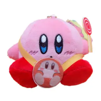 8Cm Kawaii Gražių Animacinių filmų Žvaigždė Kirby Plushie Keychain Mielas Mini Įdaryti Lėlės Apdailos Anime Peluche Pakabukas Mergaitėms, Vaikams, Žaislai
