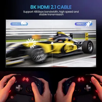 8K HDMI Kabelis 4K 120Hz 60Hz HDMI 2.1 48Gbps Projektorius PS4 PS5 TV kabelis, Audio Video Laidas skirtas Xiaomi Xbox Splitter Jungiklis PS5 PS4