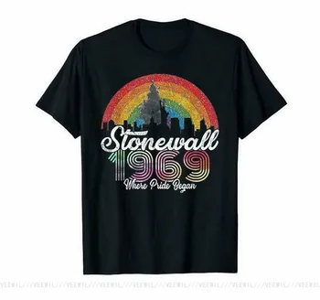 90-ųjų Stiliaus Stonewall Riaušės 50 NYC Gėjų LBGTQ Teisių Viršūnes Tee Marškinėliai Naujų Tendencijų Viršūnėse T-Shirt