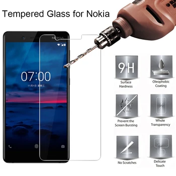 9H HD Grūdintas Stiklas Nokia 6.1 Plius 7.1 5.1 2018 Telefono Screen Protector Filmas 