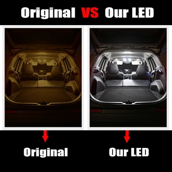 9pcs 2007-2013 m. M. Suzuki SX4 SAV Balta Canbus Automobilių, LED Lemputes, Interjero Žemėlapis Dome Light Kit Magistraliniai Krovinių Licencijos numerio ženklo apšvietimo Žibintas