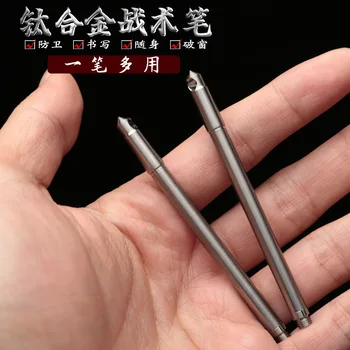 A407 Mini TC4 Titano Lydinio Pen EDC Keychain Pen Nešiojamų Kelionių Metalo Tušinukas Pasirašyti Pen EDC