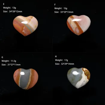 A5-2 Širdies formos agatas Mineralinių Kristalų Pavyzdžių Namų Puošybai Forma Madagaskaras