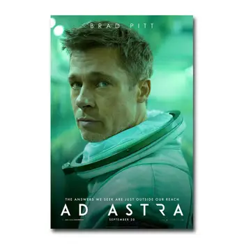 Ad Astra Filmą Bradas Pittas Tommy Lee Jones Šilko Audinys Sienos Plakatus Dekoro Lipduko Šviesus
