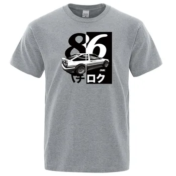 AE86 Pradinė D Homme Marškinėlius Vyrų Spausdinti Drift marškinėliai Mados Cool Marškinėliai Japonų Anime Trumpas Rankovės Vasaros Medvilnės Atsitiktinis Viršūnės
