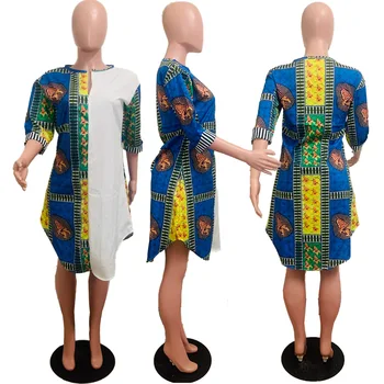 Afrikos Suknelės Moterims Afrikos Drabužius Afrikos Suknelė Spausdinti Dashiki Ponios Drabužiai Ankara Plius Dydis Afrikos Moterų Suknelė