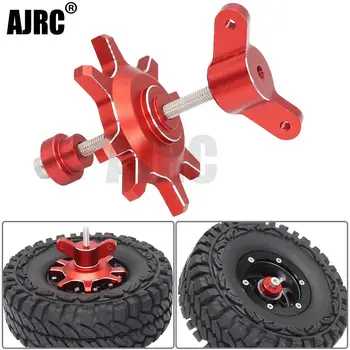 AJRC Metallic juoda/raudona padangų surinkimas/išardymas pagalbos priemonė 1/10 RC Vikšriniai Automobilių 1.9 2.2 Colių Beadlock Varantys