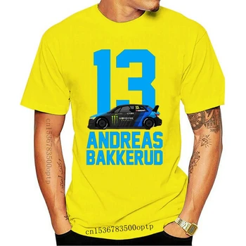 Andreas Bakkerud 13 T-Shirt Lenktynių S1 Balta Trumpas Vyrams-Moterims-Jaunimo Retro O Kaklo Tee Marškinėliai
