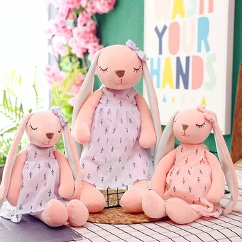 Animacinių Filmų Triušis Pliušiniai Žaislai Mielas Ausis Bunny Lėlės Vaikams Minkštas Pliušinis Iškamša Nuraminti Miega Žaislai, Namų Puošybai