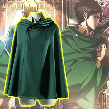Anime Ataka Titan green Apsiaustu Shingeki no Kyojin Skautų Legiono Nėra Levi juoda Pelerinos Cosplay Kostiumų Golve Karoliai Karšto