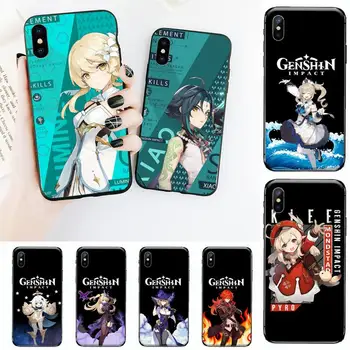 Anime Genshin Poveikį, Telefono dėklas skirtas iPhone 11 12 mini pro XS MAX 8 7 6 6S Plus X 5S SE 2020 XR