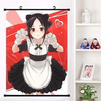 Anime Kaguya-sama: Meilė Yra Karo Shinomiya Kaguya Fujiwara Chika Sienos Pažymėkite Freskos Plakatas Animacinių filmų Sienos Kabo Plakatas Namų Dekoro