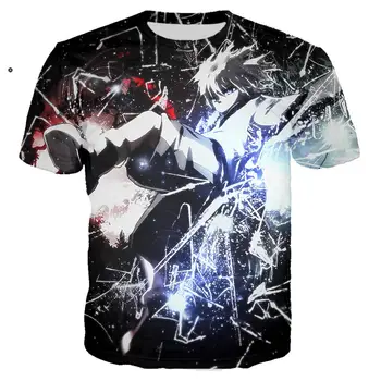 Anime Killua 3D Print T Shirt Vyrai/moterys Hard Rock Streetwear T-shirt HUNTER X HUNTER Hip-Hop Vyras Marškinėlius Drabužius Harajuku Viršūnės