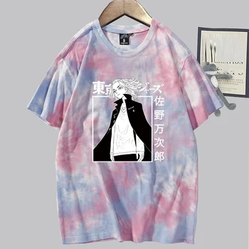Anime Tokyo Revengers T-shirt Manjiro Sanofi Atspausdinta Marškinėliai 2021 tie dažai Kostiumas Harajuku Streetwear Priežastinis Tee Viršūnės
