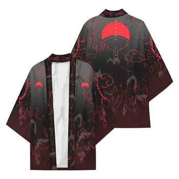 Anime Uchiha Hatake Apsiaustu Uzumaki Klanas Ženklelis Kimono Megztinis Skraiste Cospaly Kostiumas Spausdinti Atsitiktinis Kailis