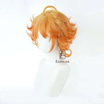 Anime Yakusoku no Neverland Pažadėjo Neverland Emma Cosplay Perukas Orange Karščiui Atspariu Sintetinių Plaukų Perukai