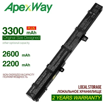 ApexWay 3300mAh Nešiojamas Baterija A41N1308 A31N1319 0B110-00250100 X551M Už Asus X451CA X551C X451 X551 X451C X551CA Serija