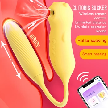 App kontroliuojamos vibratorius čiulpti vibator klitorio Spenelių Gyvis Veržlus Impulso g spot klitorio stimuliatorius sekso žaislai moterims, 18