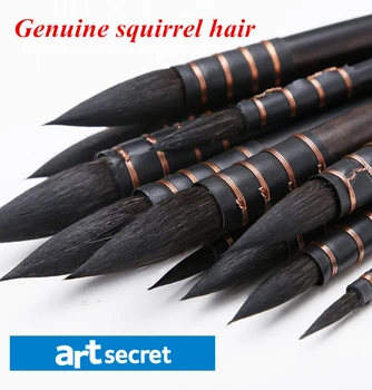 Artsecret 22RQ aukštos kokybės voverės plaukų medinė rankena teptukai meno meno tapybos teptuku pen profesinės brėžinys