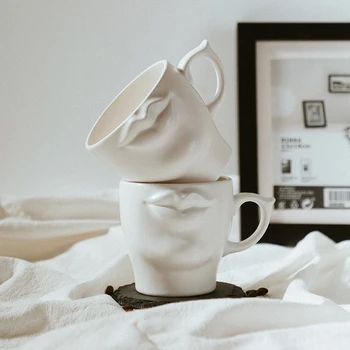 Asmeninį 3D Nagų Keraminės Kavos Puodelis Baltos spalvos Rankų darbo Porceliano Arbatos Puodelio Pieno Kūrybos Drinkware Ypatingą Dovaną Mamai Vyrai Moterys