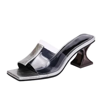 Atsitiktinis Plonas Prom Ponios Mulų Kokybės Moterų batai Plius Dydis Moterų Batai Aukštakulniai Sandalai A259