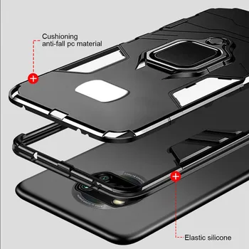 Atsparus smūgiams Magnetinės Metalo Apversti Telefoną Atveju Xiaomi Poco M3 X3 NFC Slim Hard Back Apima Xiomi Xaomi Mi 10T Pro Mi10T Šarvai