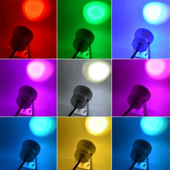 Atsparus vandeniui 10W RGB LED Šviesos Sodo Fontano Baseinas, Tvenkinys Prožektorius Super Šviesus Povandeninės Šviesos Lemputė su Nuotolinio Valdymo 12V