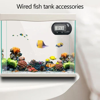 Atsparus vandeniui LCD Skaitmeninis Žuvų Bakas Akvariumo Termometras, Panardinami Vandens Temperatūros Matuoklis Žuvų Bako Temperatūros Kontrolės Priemonės