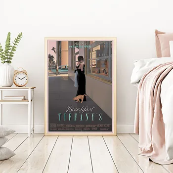 Audrey Filme Pusryčiai pas Tiffany Plakato spauda Freskos Aukštos Kokybės Spausdinimo Mados Retro Sienos Nuotrauka Už Kambarį Namų Dekoro