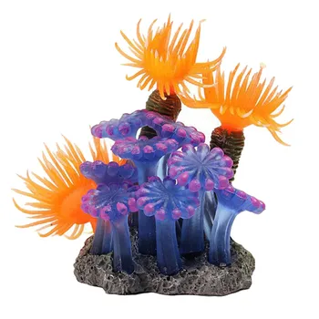 Aukštos kokybės Dervos, Silikono Žuvų Bakas Dirbtinis Padirbtų Augalų, Gyvūnų Ornamentu Akvariumas Netikrą koralų akvariumo dekoras Dropship #10940