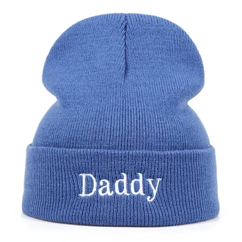 Aukštos kokybės tėtis laišką siuvinėjimo vilnos skrybėlę mados hip-hop lauke šalta skrybėlės unisex laisvalaikio kepurės, sporto ir laisvalaikio bžūp