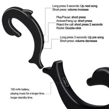 Ausies kabliuko Ausinės Delfinų Formos laisvų Rankų Pažangios Triukšmo Mažinimo Telefono, Nešiojamojo Kompiuterio Priedai Bluetooth 4.1