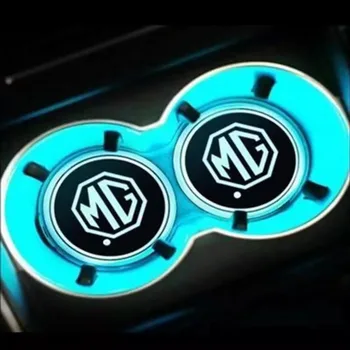 Automobilio LED Smart Taurės Kilimėlis, USB, Šviesos, Vandens Turėtojas Lengvųjų automobilių Išgerti puodelio šviesos MG 3 MG 6 GS GT SS MG6 MG3 ZS EV CS Sąvoka TF LE500