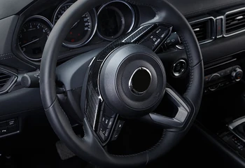 Automobilio Stilius ABS Anglies Pluošto Vairas Dekoratyvinis Rėmelis Padengti Apdaila Už Mazda 6 Atenza 2019 2020