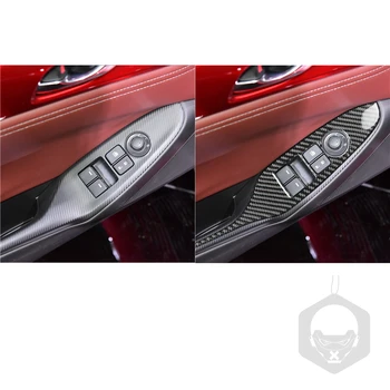 Automobilių Langų Aukštyn Ir Žemyn Mygtuką Skydelio Dangtelį Apdaila Įklija, Mazda MX-5 Miata 2016-2020 Anglies Pluošto Priedai