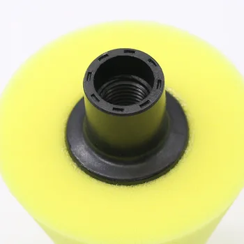Automobilių ratų poliravimas priežiūros centro akių plieno žiedas mažas plotas poliravimo disko kūgio formos detalė vaškavimo kempine rato M14