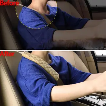 Automobilių Saugos Diržų Pečių Įklotai Padengti Pagalvėlė Diržas Universalus Trumpas Pliušinis Mygtukai Padengti Spalvos Minkštas 5 Patogūs Pečių I4U8
