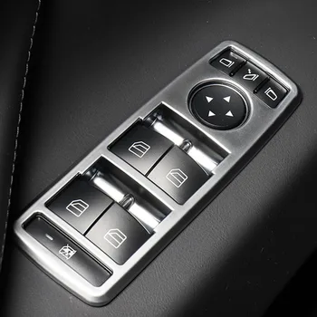 Automobilių Stiliaus Interjero Langų Pakėlimo Durų Užrakinimo Mygtuką Padengti Apdaila Lipdukas ABS Automobilio Modifikacija, Apdailos Reikmenys