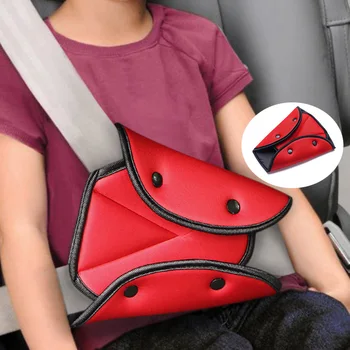 Automobilį Saugiai Diržą, Viršelis Minkštas Reguliuojamas Vaikų Saugos Diržo Fiksažų Trikampis Anti-atbrailos, kad Vaiko Kaklo Apsaugos Diržai