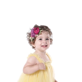 Balleenshiny Dirbtinių Gėlių Kaspinai Vaikas Hairband Kūdikiams, Kūdikių Nailono Lankelis Princesė Plaukų Aksesuarai Kawaii Priedai