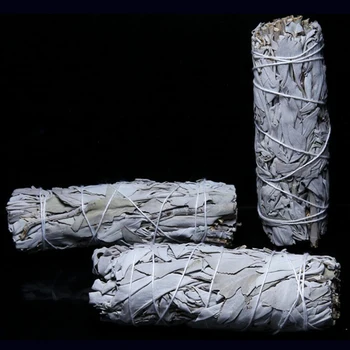 Balta Šalavijas Ryšulių Išsitepti Lazdos Patalpų Valymo Rūkymas Lapų Lazdos Namų Valymo Gijimo Meditacija Smudging Ritualai