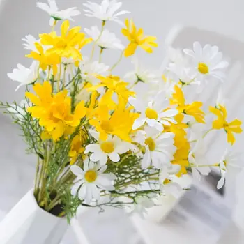 Baltos Ramunės - Dirbtinės Gėlės Ilgai Filialas Puokštė Namų Vestuvių Sodo Puošmena 